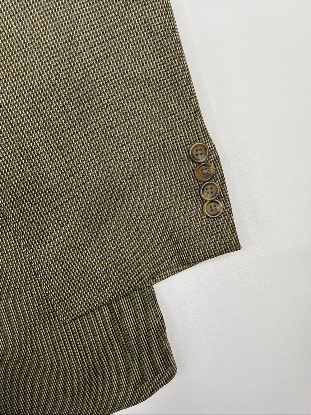 Lauren Ralph Lauren Men's 42S Blazer Jacket Houndstooth Green Brown - Picture 3 of 12